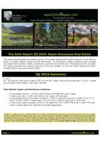 The Estin Report: 3rd Quarter 2010 Aspen Snowmass Residential Real Estate Image