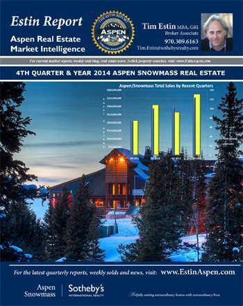 Estin Report 4th Quarter and Year 2014 State of the Aspen Real Estate Market Image