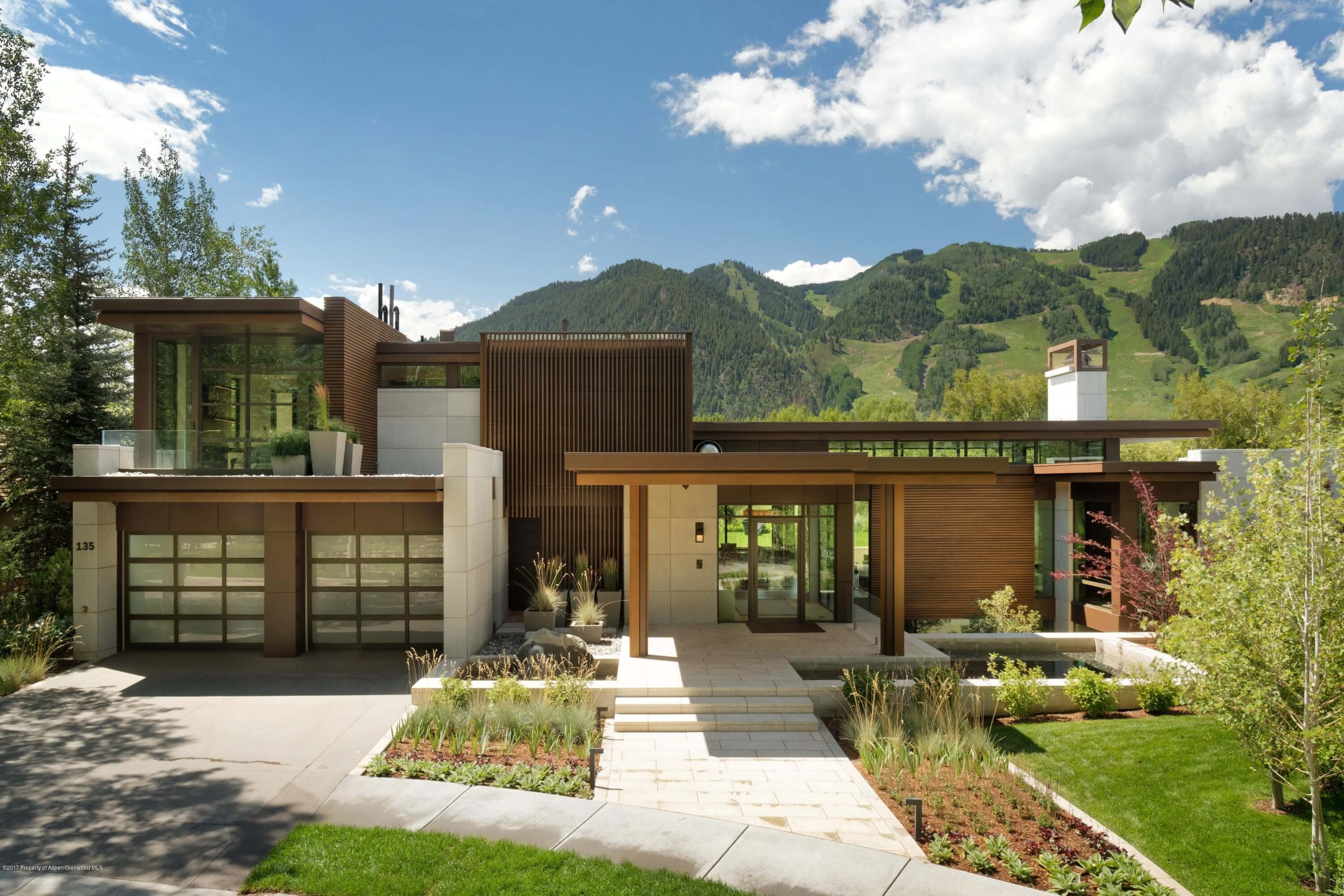 New Contemporary Aspen CO Home for Sale at 135 Miners Trail Closes at $21.5M/$2,621 Sq Ft Image