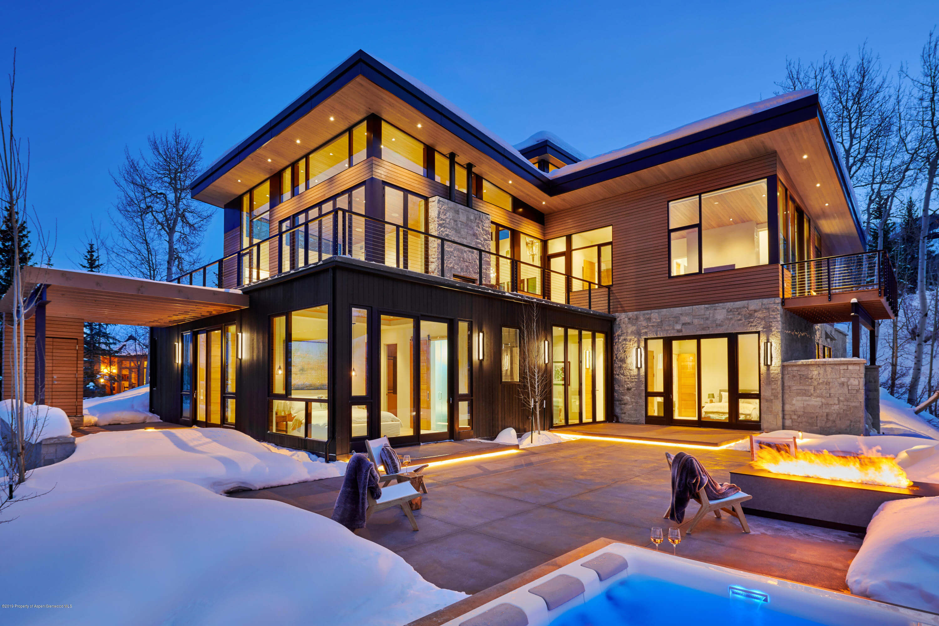 Slopeside 2018 Built Snowmass Contemporary Home at 1627 Wood Rd Closes at $9.45MM/$1,791 SF Furnished Image