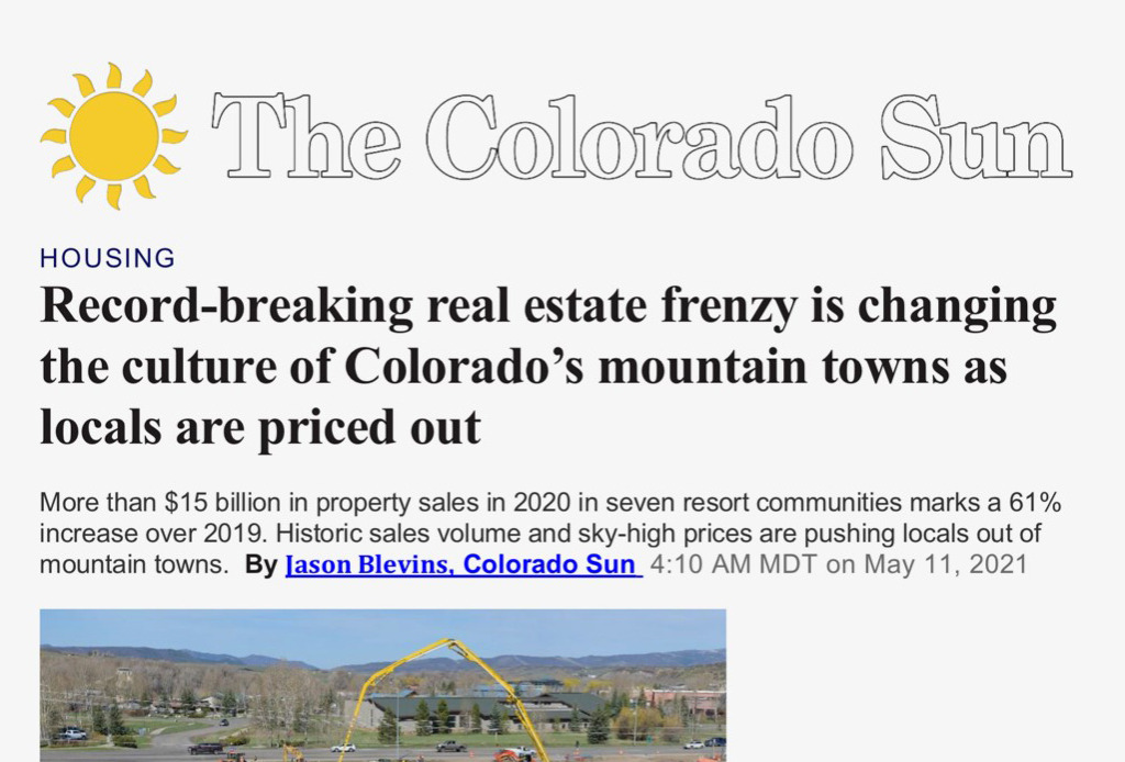 Real estate frenzy in Colorado resorts is changing mountain character, Colorado Sun Image