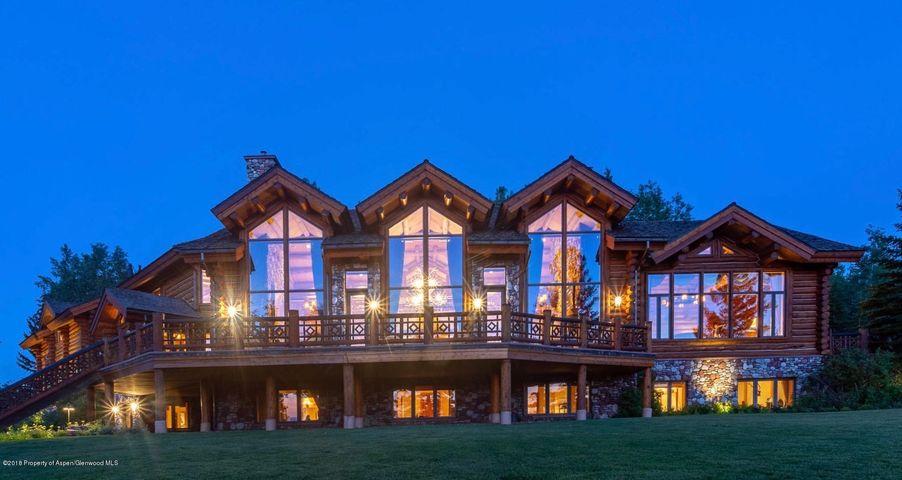 Aspen Real Estate Market Weekly Sales: Luxury Log Home at 199 Eagle Park Dr Closes at $16.5M/$1,477 SF Furn Image