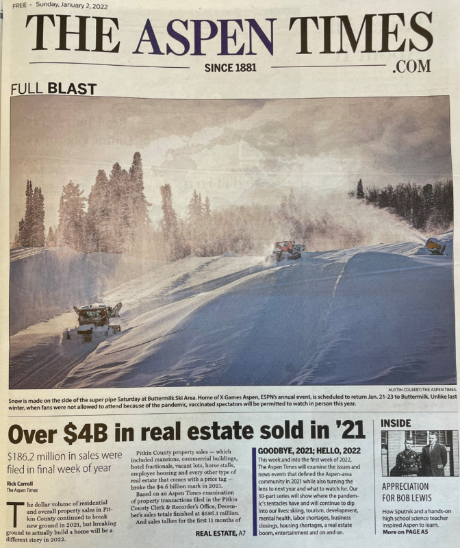 Another Aspen real estate market boom in 2021 with $4 billion-plus sold, AT Image