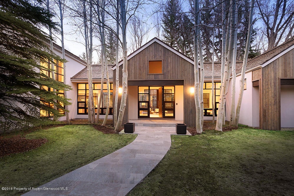 Contemporary Riverfront Aspen Estate at 1300 Red Butte Dr Closes at $24M/$4,132 SF Furn Image