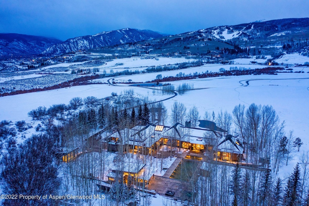 Record Aspen Estate Sale at 600 Owl Creek Closes at $77M/$6,084 SF Furn Image