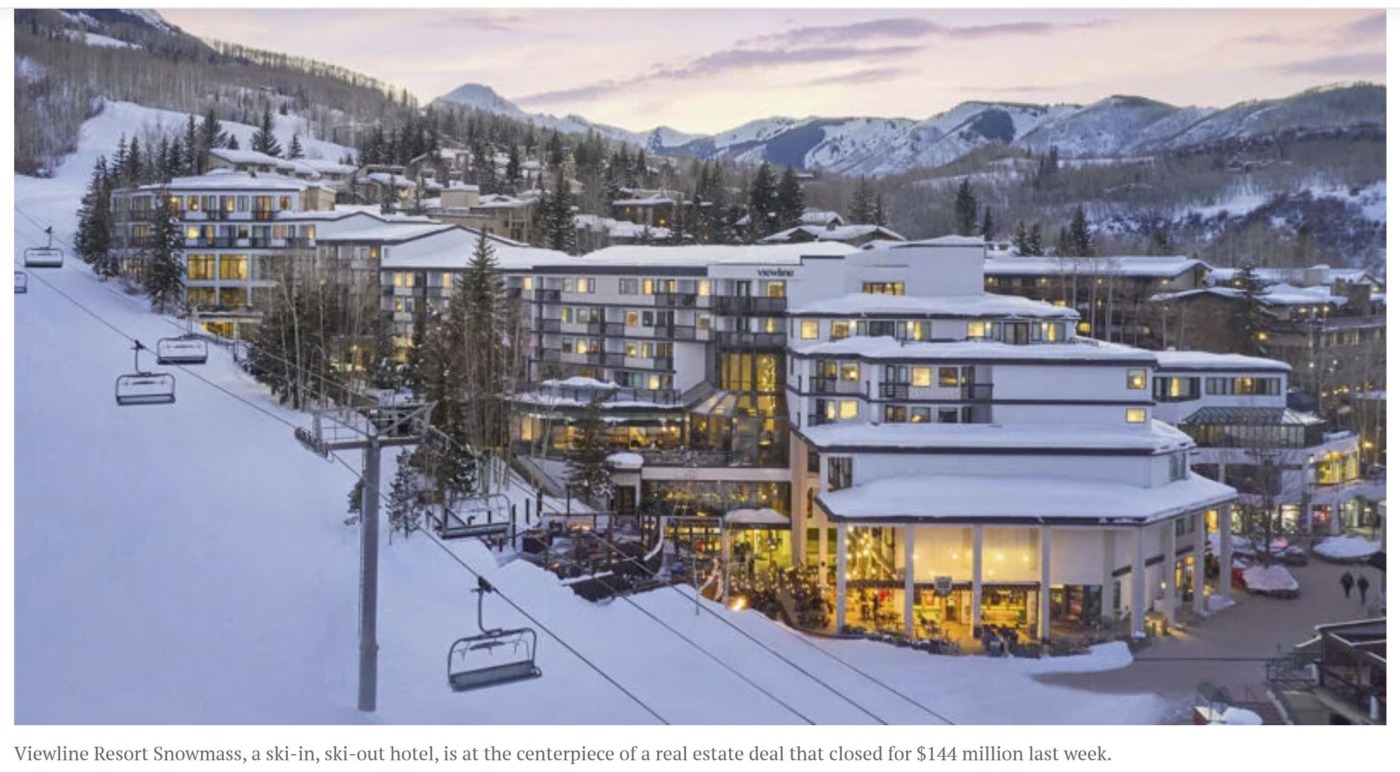 Snowmass’s Viewline Lodge Property Sells for $144M, ADN | Tim Estin