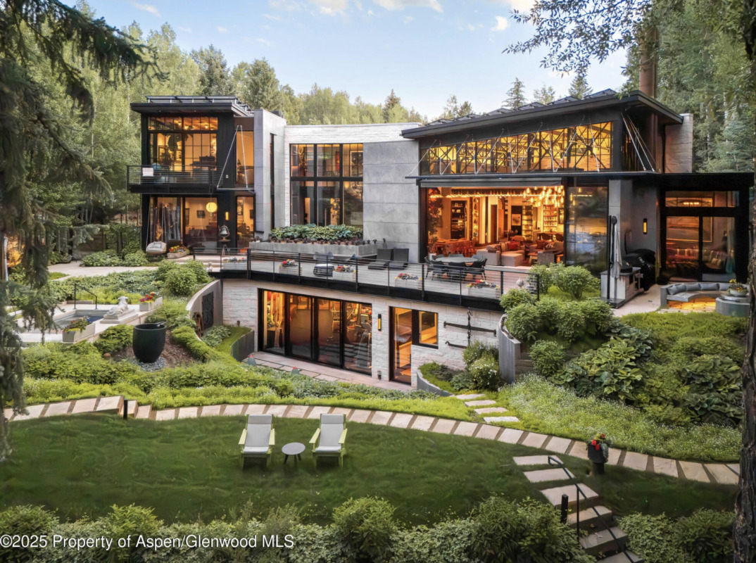 Exceptional Contemporary Aspen Riverfront Sells for $53M/$5,443 SF Part furn Image