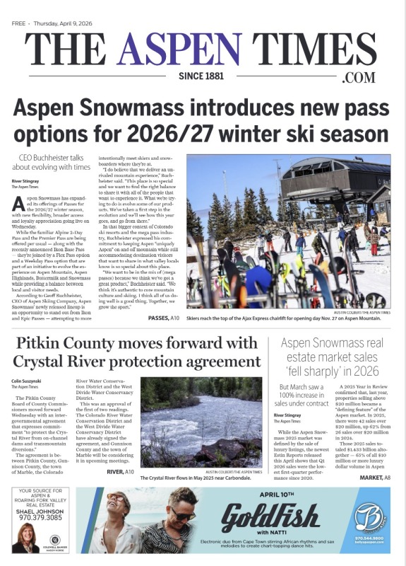 Aspen Times: Estin Report 2025 Year in Review and Q1 2026 Sees Sales Fall Image